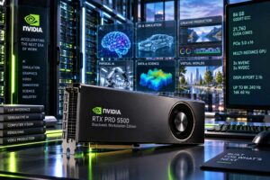 NVIDIA RTX PRO 5500 Blackwell: GPU professionale con 84 GB di memoria GDDR7 per workstation rack