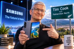 Samsung risponde all’iPhone Duo con un altro Tim Cook che presenta il Galaxy Z Fold 8