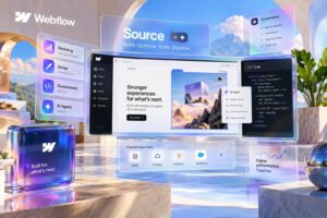 Webflow presenta Source, piattaforma agentica per marketing, sviluppo visuale e gestione diretta del codice