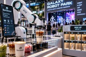 XYZ porta il robot barista Barisbrew nel Galaxy Robot Park di Seul