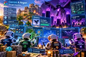 Google DeepMind, agenti Gemini 4 Argon completano Minecraft in autonomia dopo 27 ore di collaborazione