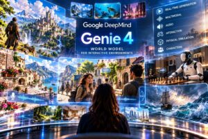 Google DeepMind presenta Genie 4 per generare mondi interattivi con simulazione fisica e audio in tempo reale