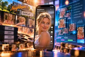 Neighbours usa l’AI per trasformare le vecchie scene di Margot Robbie in episodi verticali