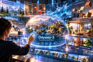 Odyssey presenta Odyssey-3, un world model interattivo per simulare fenomeni fisici e controllare sistemi robotici
